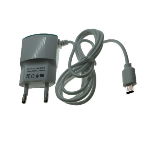 Зарядний пристрій miniUSB SCL Econom 650 mA white Зарядний пристрій miniUSB SCL Econom 650 mA white