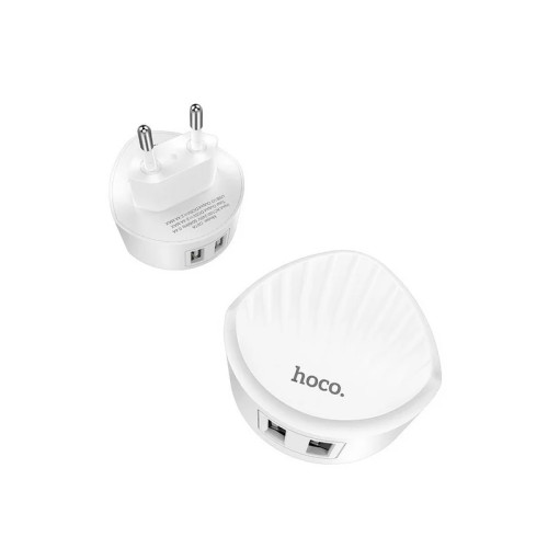 Зарядний пристрій Hoco C67A 2 USB 2100 mA white Зарядний пристрій Hoco C67A 2 USB 2100 mA white