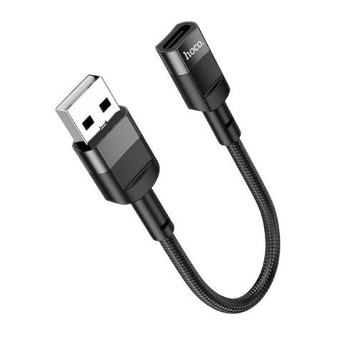 Перехідник USB male-to-Type-C female Hoco U107 2A black