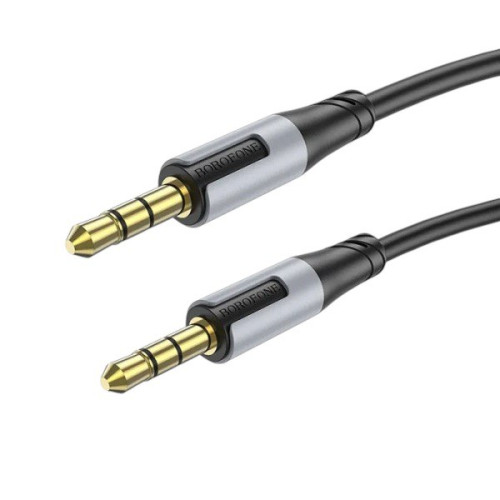 Аудіо-кабель Borofone BL19 AUX 3.5 мм black Аудіо-кабель Borofone BL19 AUX 3.5 мм black