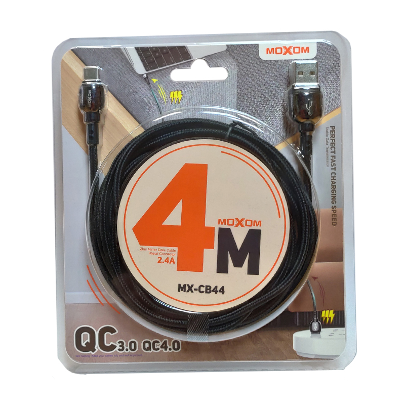 USB кабель Moxom MX-CB44 Type-C 4 метри black