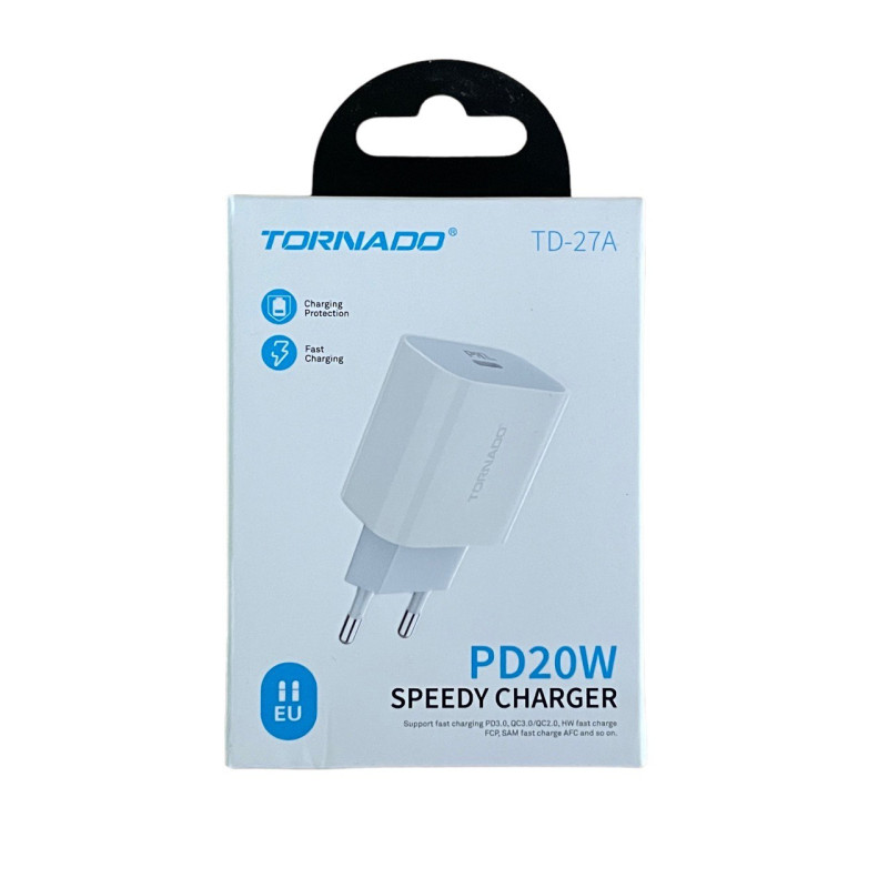 Зарядний пристрій Tornado TD-27A USB-C PD 20W white