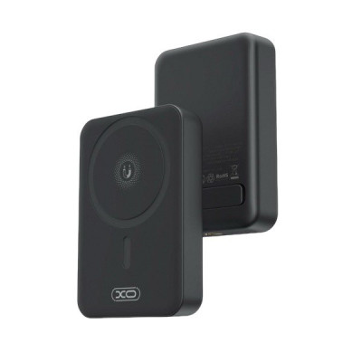 Зовнішній акумулятор XO PR231 10000 mAh 15W PD 20W black magnetic wireless charger Зовнішній акумулятор XO PR231 10000 mAh 15W PD 20W black magnetic wireless charger