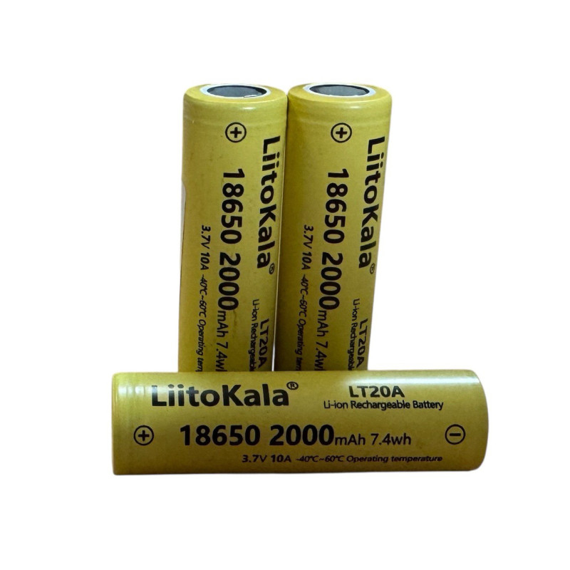 Аккумулятор 18650 2000mAh LiitoKalaLT20A 2000mAh жовтий Аккумулятор 18650 2000mAh LiitoKalaLT20A 2000mAh жовтий