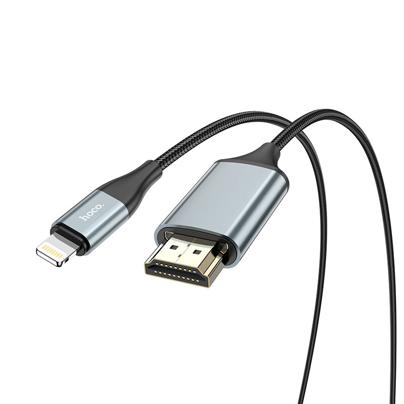 Перехідник кабель iPhone Lightning на HDMI Hoco UA15 2 метра black