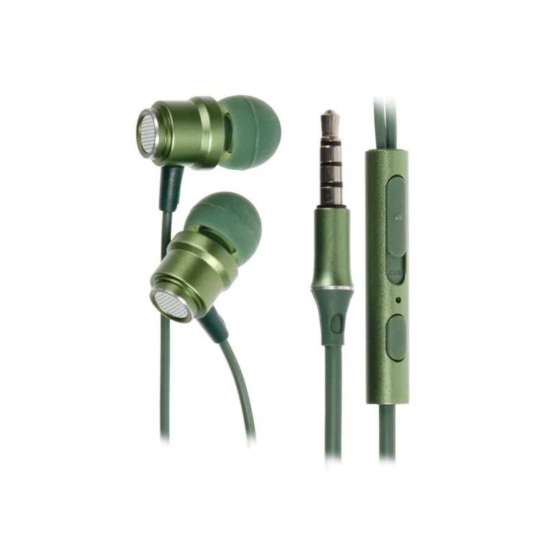 Навушники XO EP6 з мікрофоном green