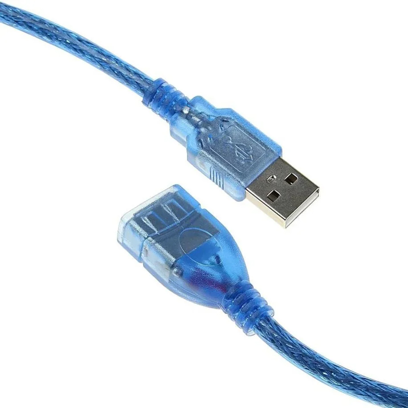 USB подовжувач 80 см blue