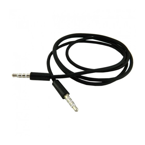Аудіо-кабель Walker H49 AUX 3.5 мм black Аудіо-кабель Walker H49 AUX 3.5 мм black