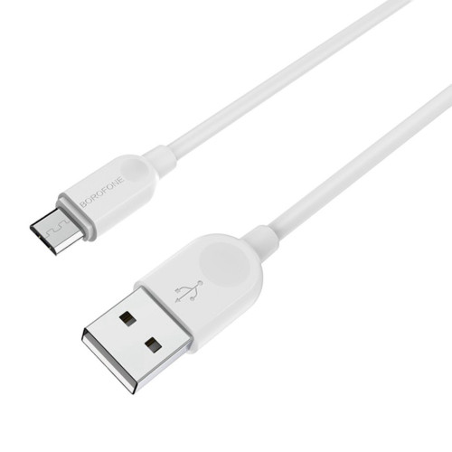 USB кабель Borofone BX14 microUSB white USB кабель Borofone BX14 microUSB white