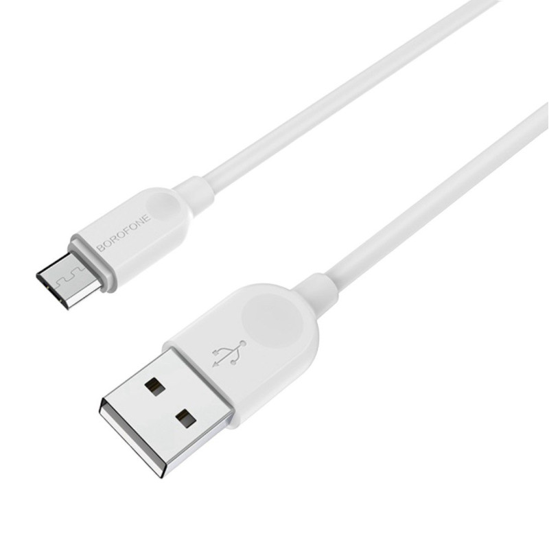 USB кабель Borofone BX14 microUSB white