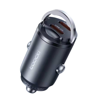 Автомобільний зарядний пристрій Toocki TQ-CC34A USB-A, USB-C 45W black Автомобільний зарядний пристрій Toocki TQ-CC34A USB-A, USB-C 45W black