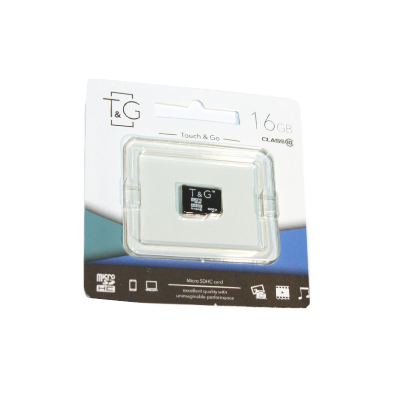 Карта пам'яті microSD 16 Гб T&G class 10