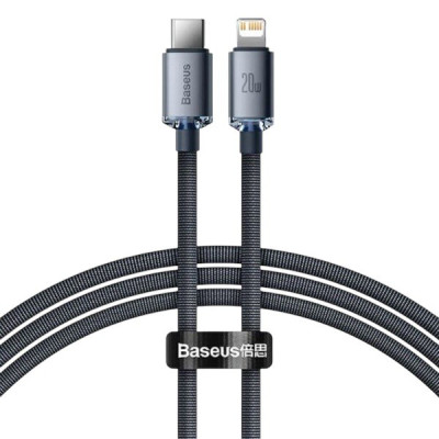 USB кабель Baseus Type-C to Lightning CAJY000201 black USB кабель Baseus Type-C to Lightning CAJY000201 black