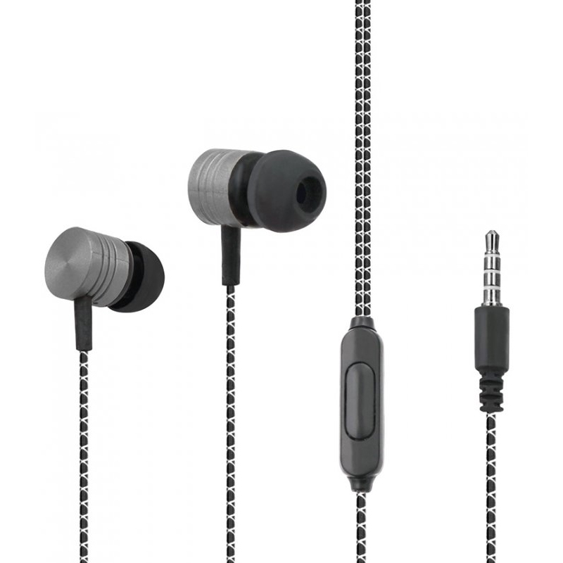 Навушники Walker H320 з мікрофоном black-grey