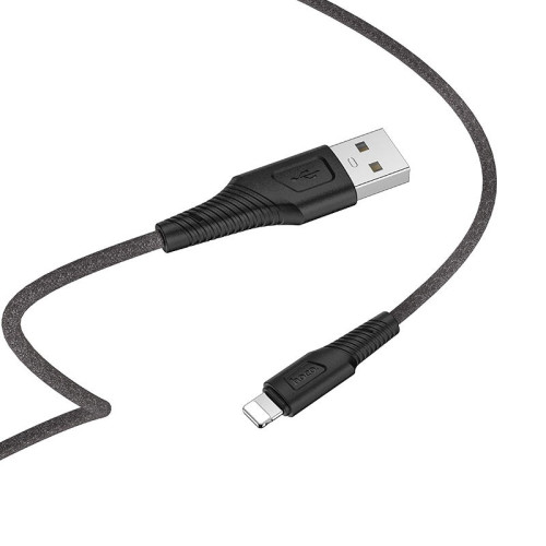 USB кабель Hoco X58 Airy Silicone Lightning black USB кабель Hoco X58 Airy Silicone Lightning black
