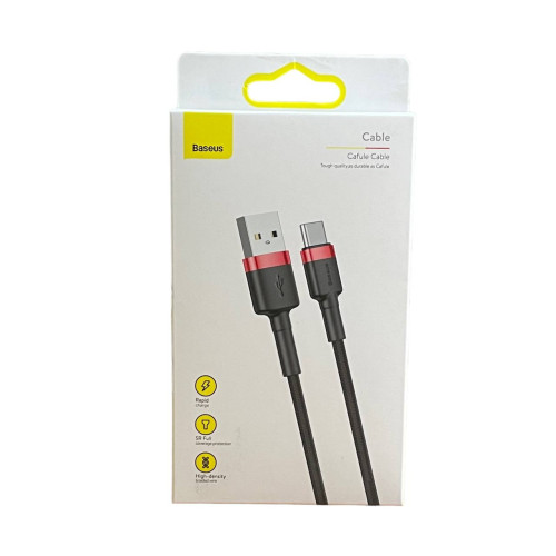 USB кабель Baseus Type-C CATKLF-A91 black-red 0.5m USB кабель Baseus Type-C CATKLF-A91 black-red 0.5m
