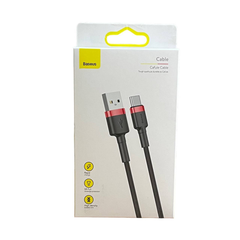 USB кабель Baseus Type-C CATKLF-A91 black-red 0.5m