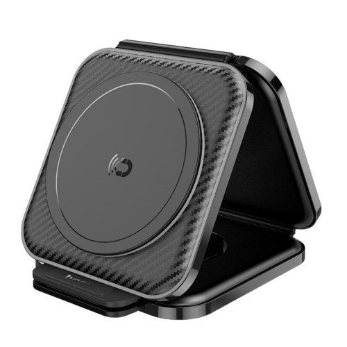 Бездротовий зарядний пристрій Hoco CQ4 3-in-1 15W Type-C cable black