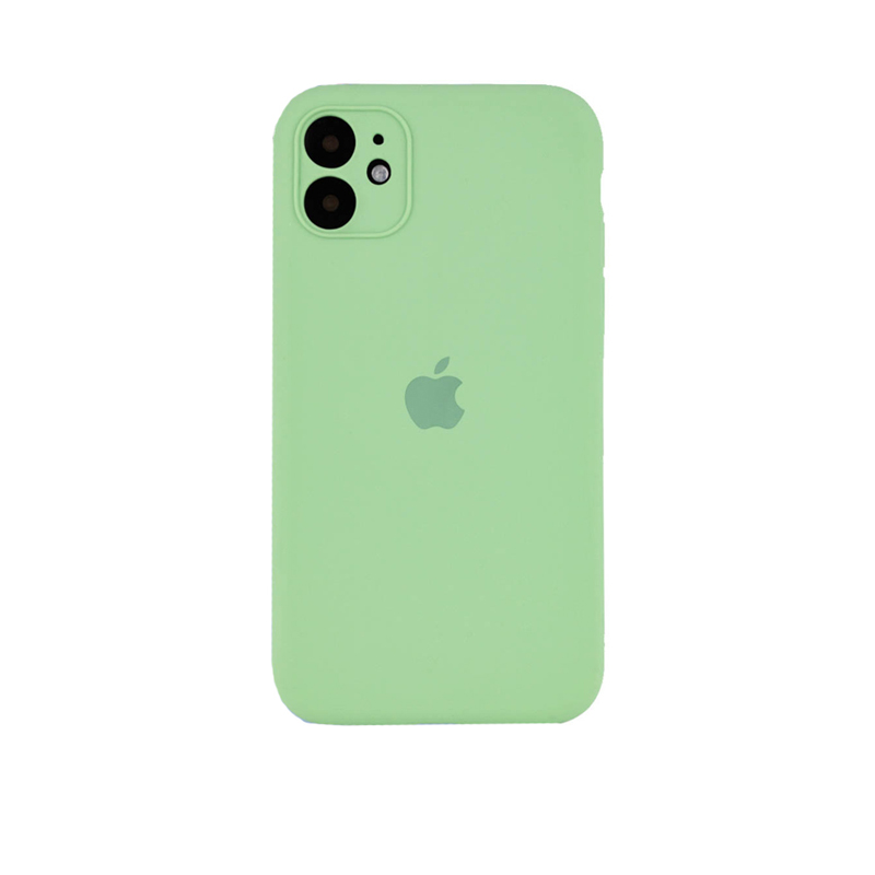 Накладка Original Silicone Case iPhone 12 mini green Close Camera