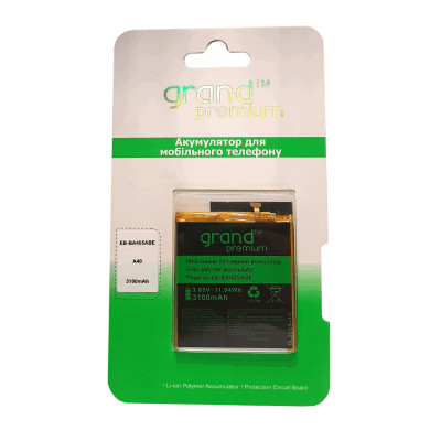 Акумулятор Samsung A40 A405 EB-BA405ABE Grand Premium Акумулятор Samsung A40 A405 EB-BA405ABE Grand Premium