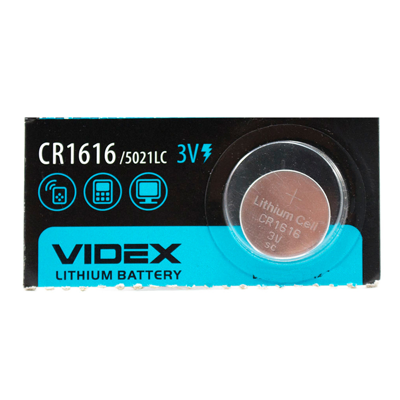 Батарейка Videx CR1616 Lithium 3V 1шт