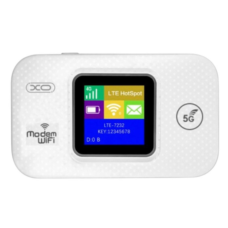 Wi-Fi Роутер XO TX02 з екраном 4G LTE 150Mbps 2.4GHz white