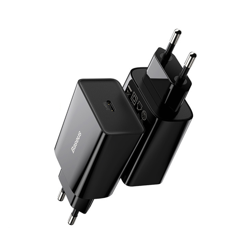 Зарядний пристрій Baseus 1C Type-C 20W black (CCFS-SN01)