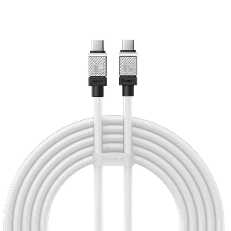USB кабель Baseus Type-C to Type-C CAKW000302, 100W white 2m USB кабель Baseus Type-C to Type-C CAKW000302, 100W white 2m