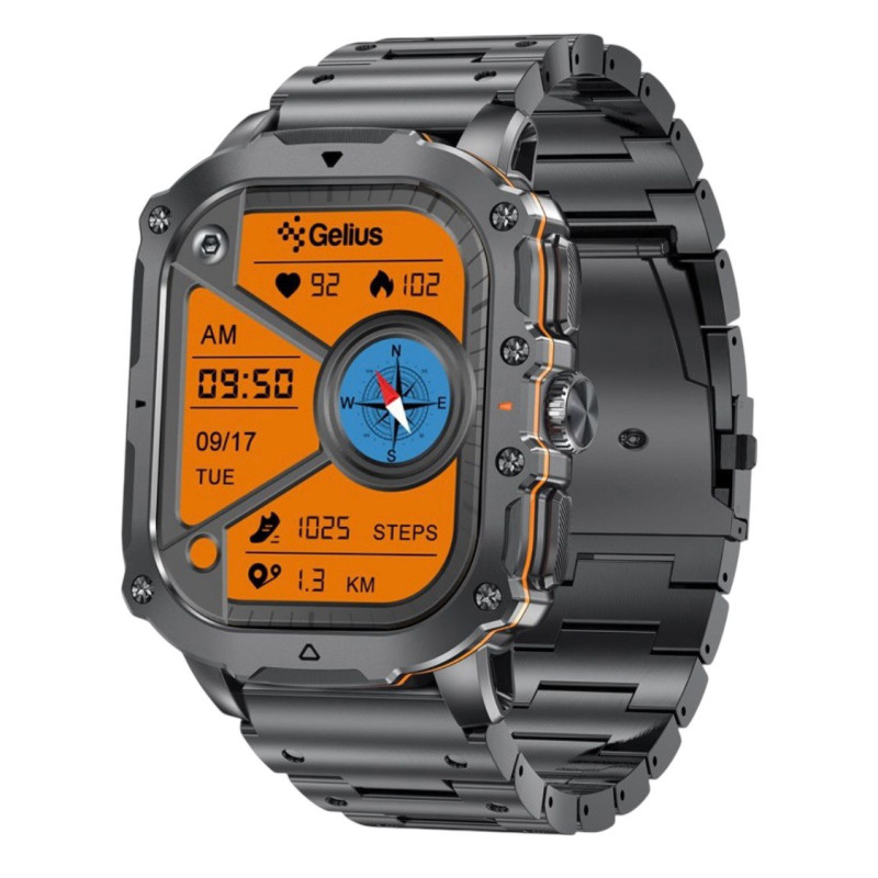 Смарт годинник Gelius Tactical Heavy GP-SW016 Black Chrome