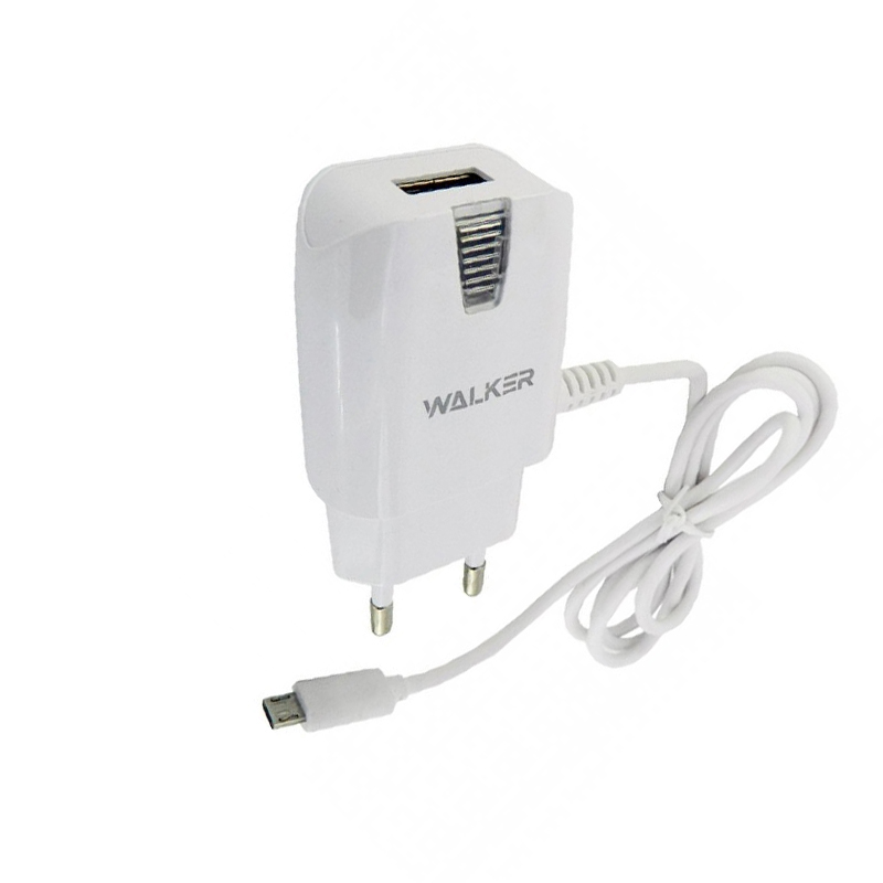 Зарядний пристрій microUSB Walker WH-22 1 USB 2000 mA white