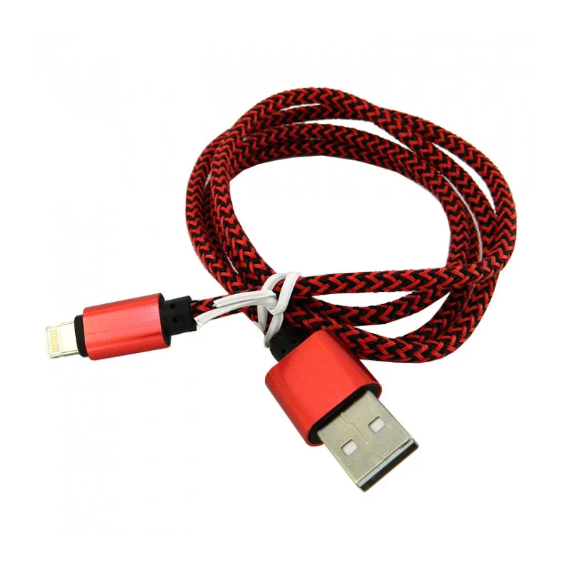 USB кабель Walker C520 Lightning red-black
