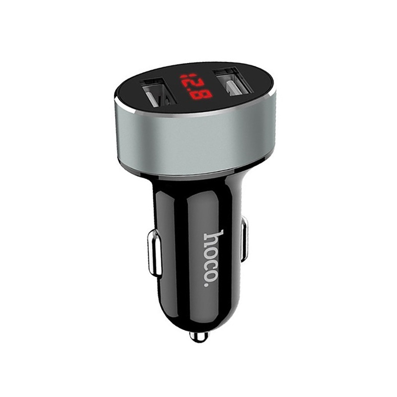 Автомобільний зарядний пристрій Hoco Z26 2 USB 2100 mA LCD black