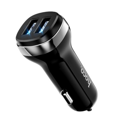 Автомобільний зарядний пристрій Hoco Z40 2 USB-A, 2.4A black Автомобільний зарядний пристрій Hoco Z40 2 USB-A, 2.4A black
