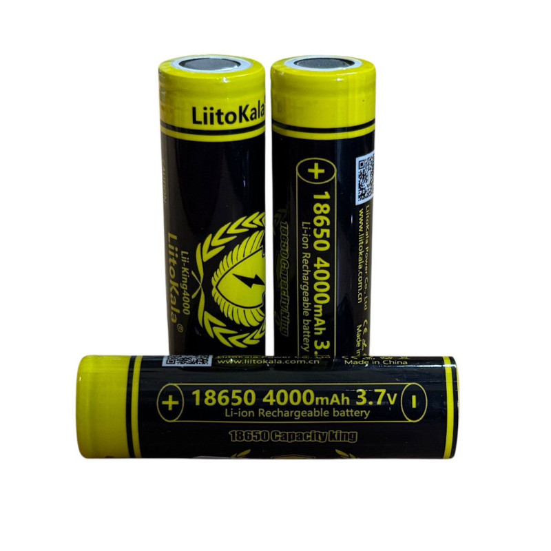 Аккумулятор 18650 4000mAh LiitoKala King4000 PCB чорно-жовтий