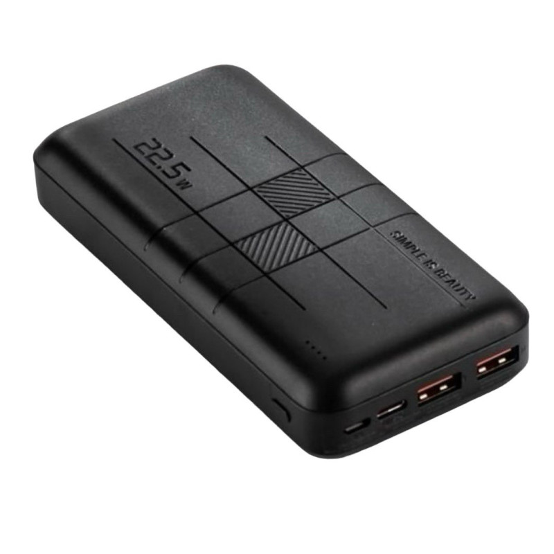 Зовнішній акумулятор XO PR187 QC 18W, PD 20W 10000 mAh black