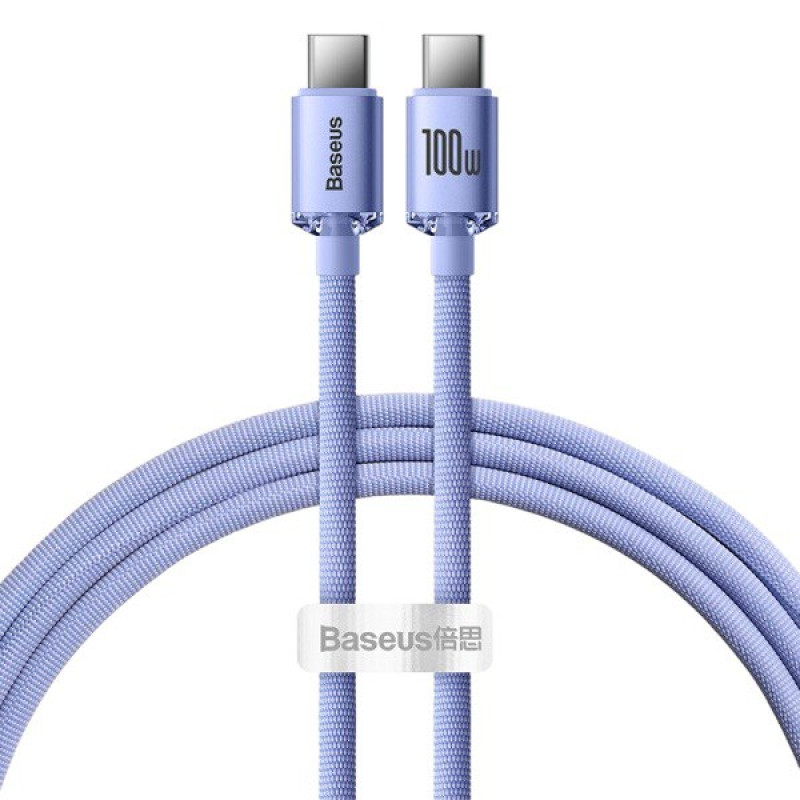 USB кабель Baseus Type-C to Type-C CAJY000605 100W purple 1.2m USB кабель Baseus Type-C to Type-C CAJY000605 100W purple 1.2m