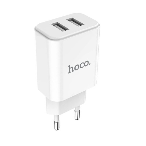 Зарядний пристрій Hoco C62A 2 USB 2100 mA white Зарядний пристрій Hoco C62A 2 USB 2100 mA white