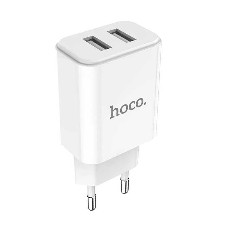 Зарядний пристрій Hoco C62A 2 USB 2100 mA white