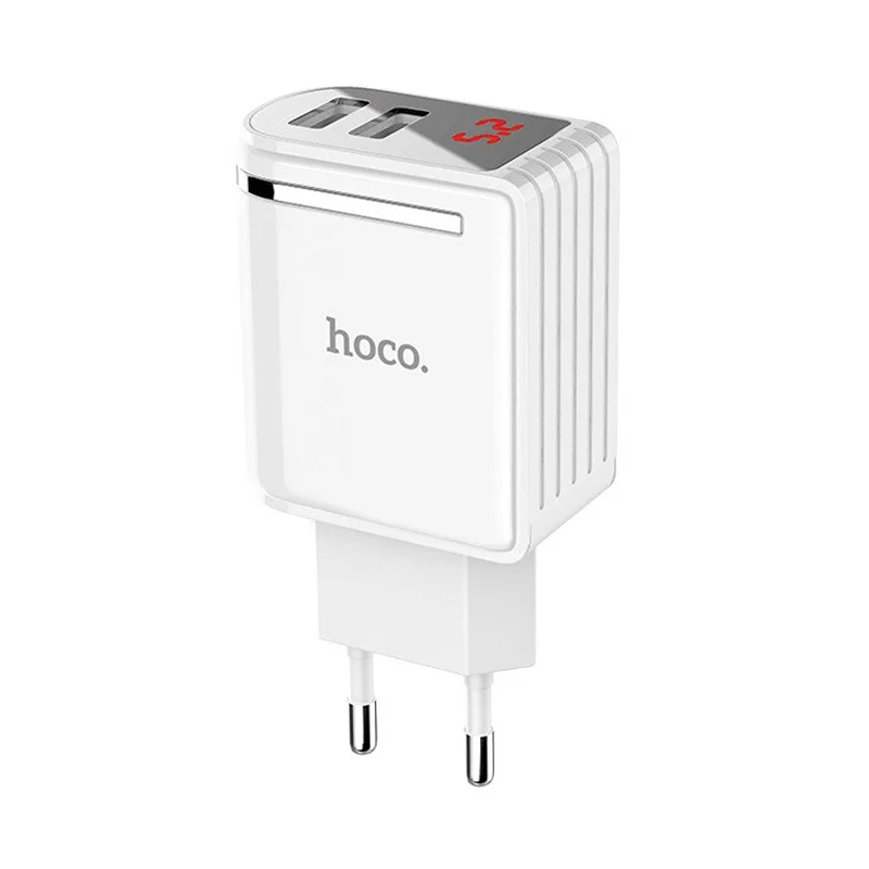 Зарядний пристрій Hoco C39A 2 USB 2400 mA white