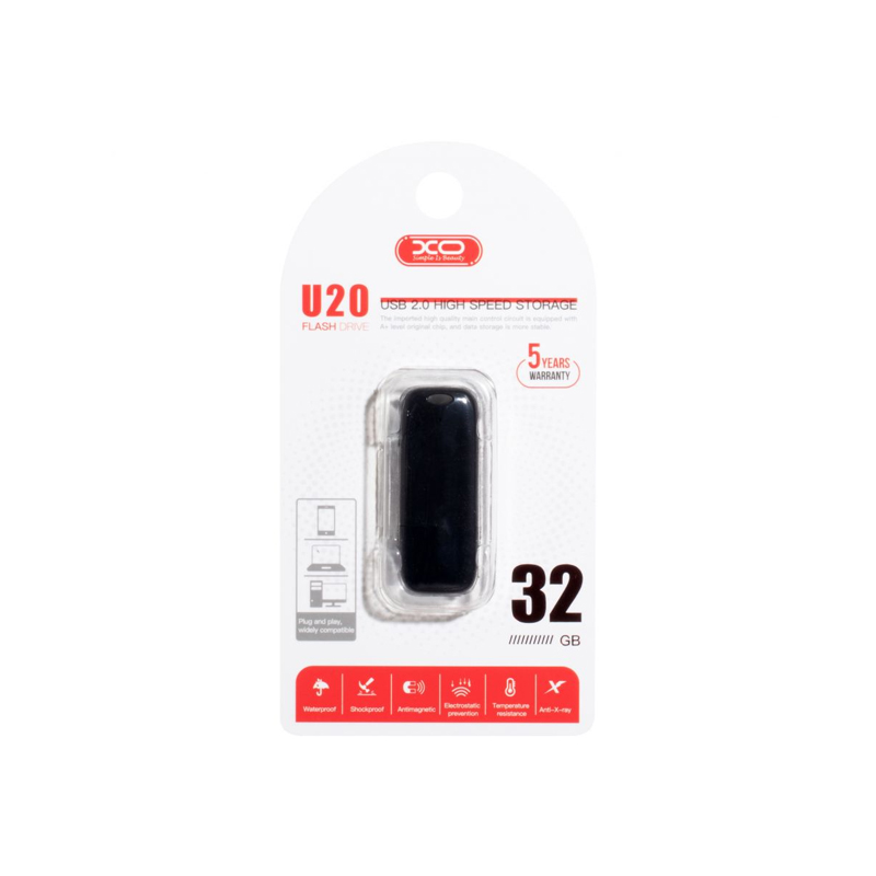 USB флеш 32 Гб XO U20 black