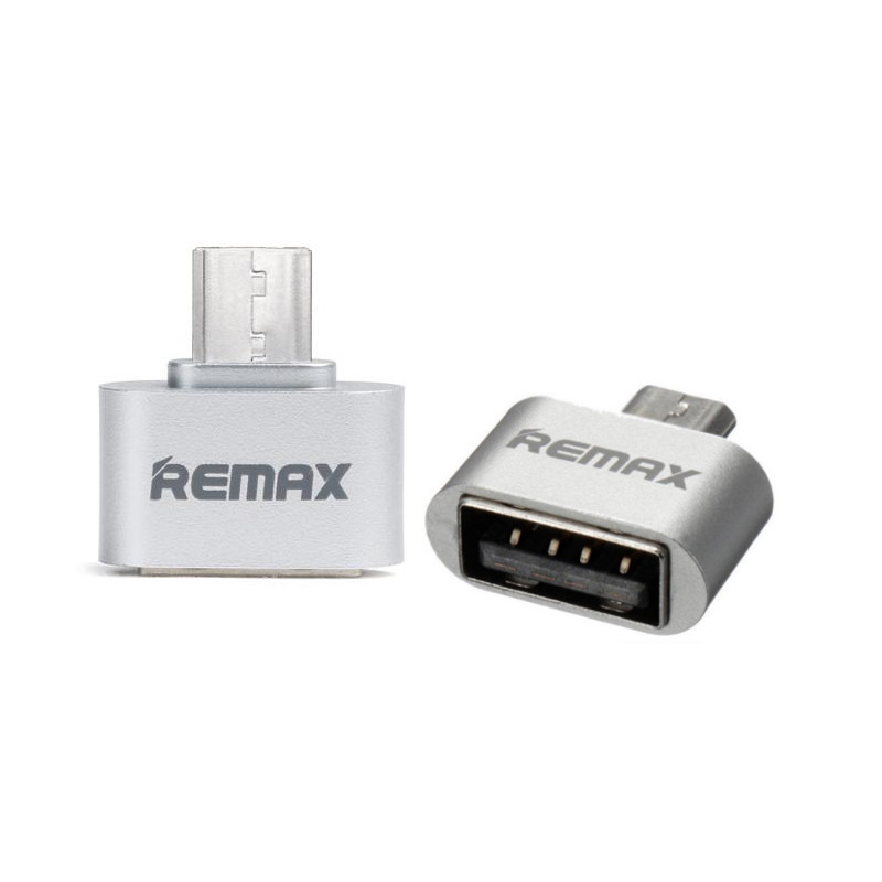 Перехідник Remax RA-OTG USB на microUSB silver