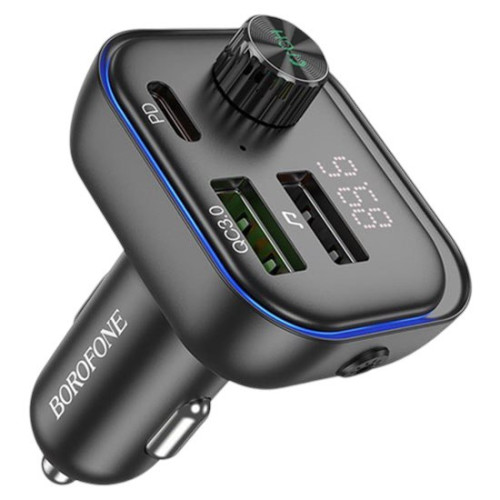FM трансмітер Bluetooth Borofone BC54 PD30W black FM трансмітер Bluetooth Borofone BC54 PD30W black