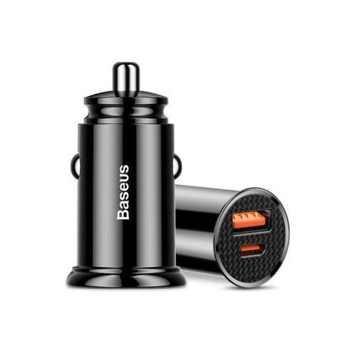 Автомобільний зарядний пристрій Baseus 1 USB + Type-C 5A, black (CCALL-YS01) Автомобільний зарядний пристрій Baseus 1 USB + Type-C 5A, black (CCALL-YS01)