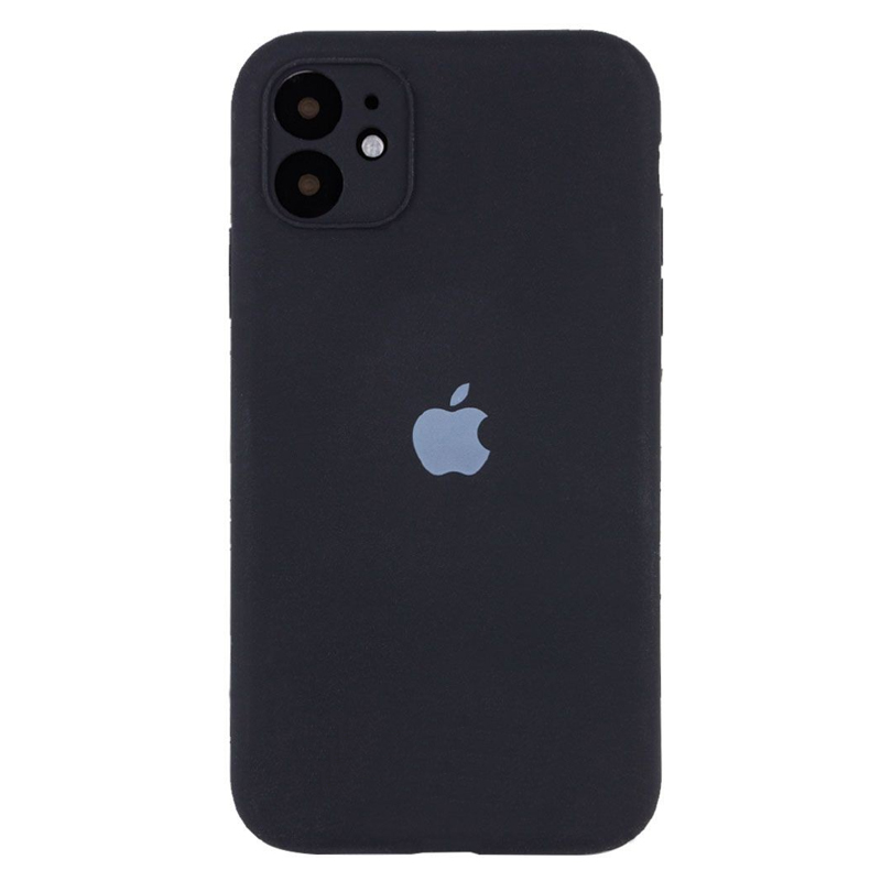 Накладка Original Silicone Case iPhone 12 black Close Camera