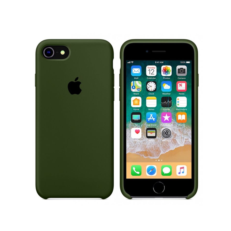 Накладка Original Silicone Case iPhone 7, 8, SE 2020 green army