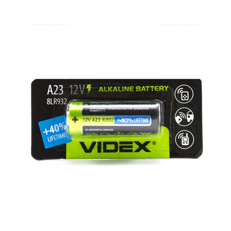 Батарейка Videx A23 Alcaline 12V 1шт