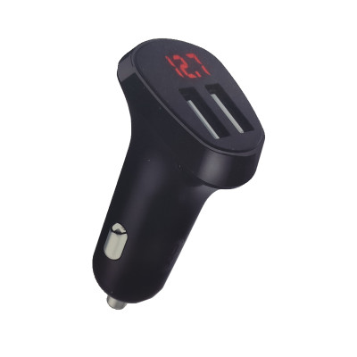 Автомобільний зарядний пристрій XO CC21 2 USB 2400 mA LCD black Автомобільний зарядний пристрій XO CC21 2 USB 2400 mA LCD black