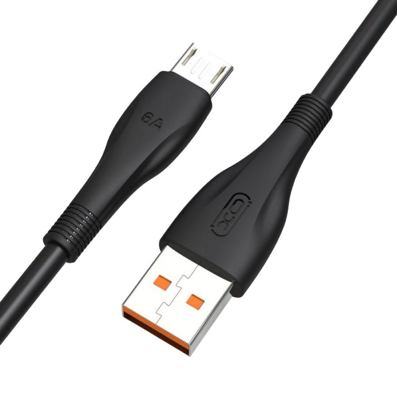 USB кабель XO NB185 microUSB 6А black