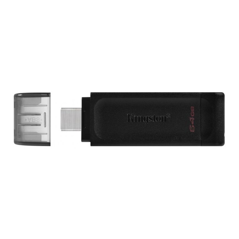 USB флеш 64 Гб Kingston DataTraveler 70 Type-C, USB 3.2 black