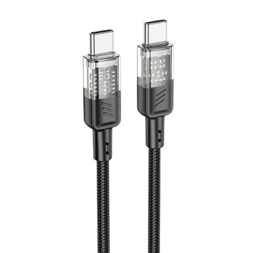 USB кабель Hoco U129 Type-C to Type-C black 1.2m USB кабель Hoco U129 Type-C to Type-C black 1.2m